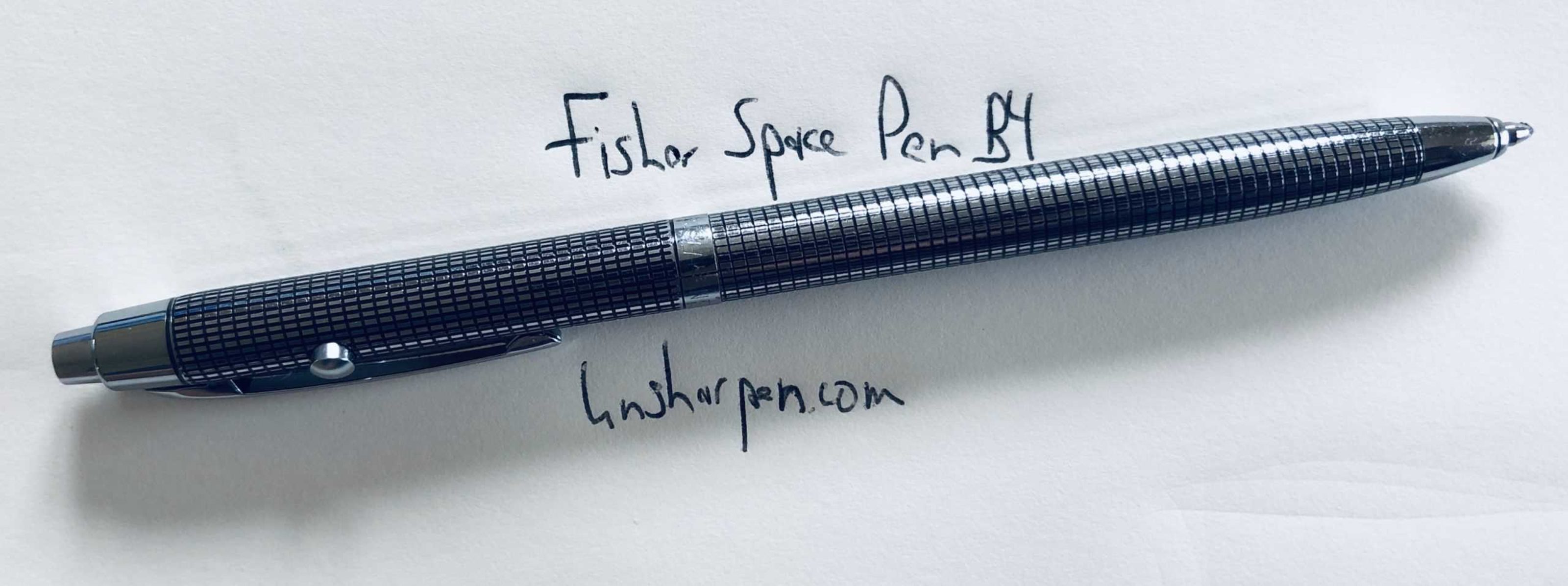 Shuttle Ballpoint Pen Golden Grid Design NEW in box G4 Fisher Space Pen 