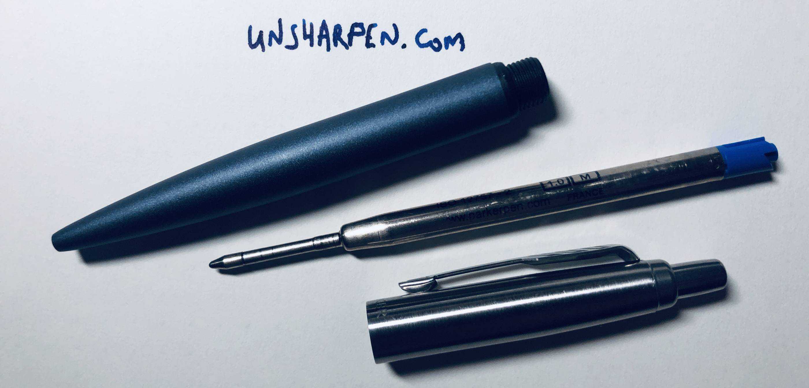 2 x Parker Quink Flow BallPoint Pen Refill Biro Medium Black with 1MM Tip Size 