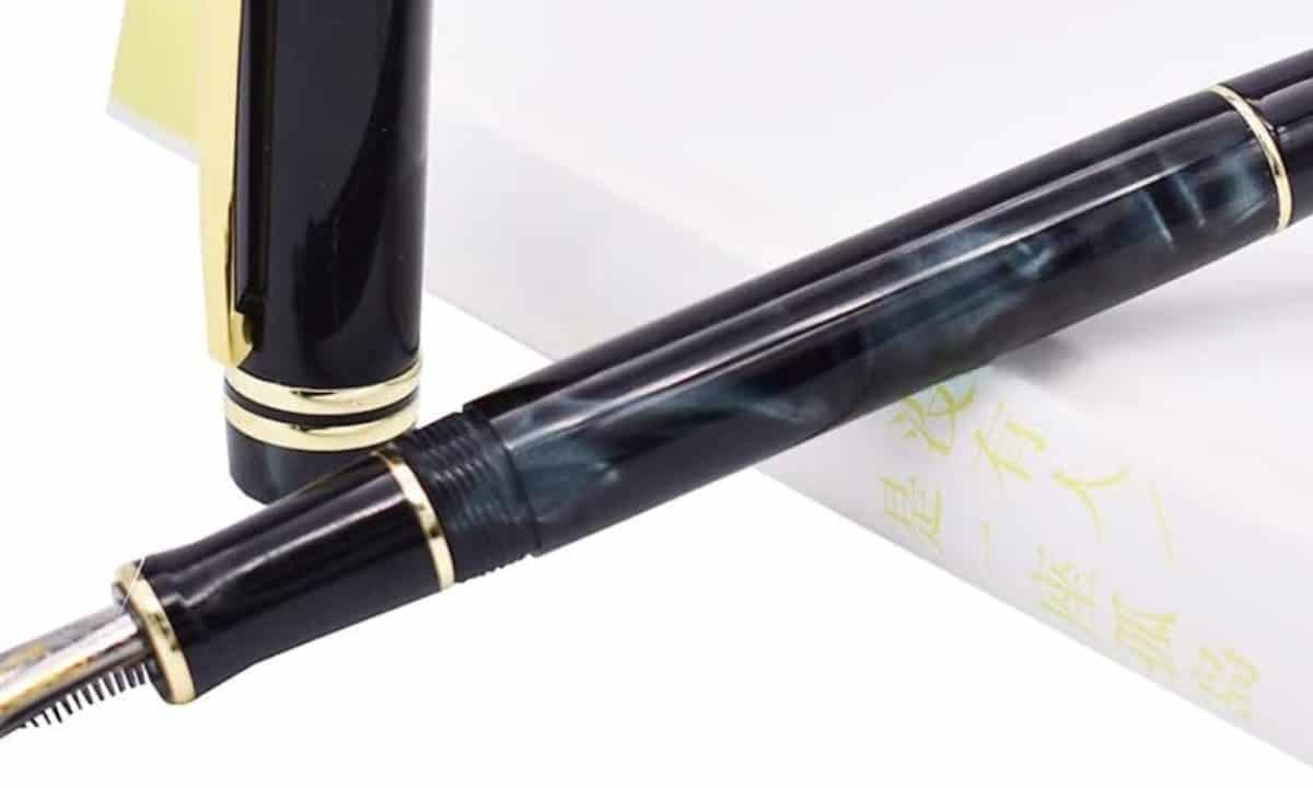 Black & White Pattern Writing Pen 【Upgraded】KAIGELU 316 Acrylic Fountain Pen Medium Nib with Ink Converter