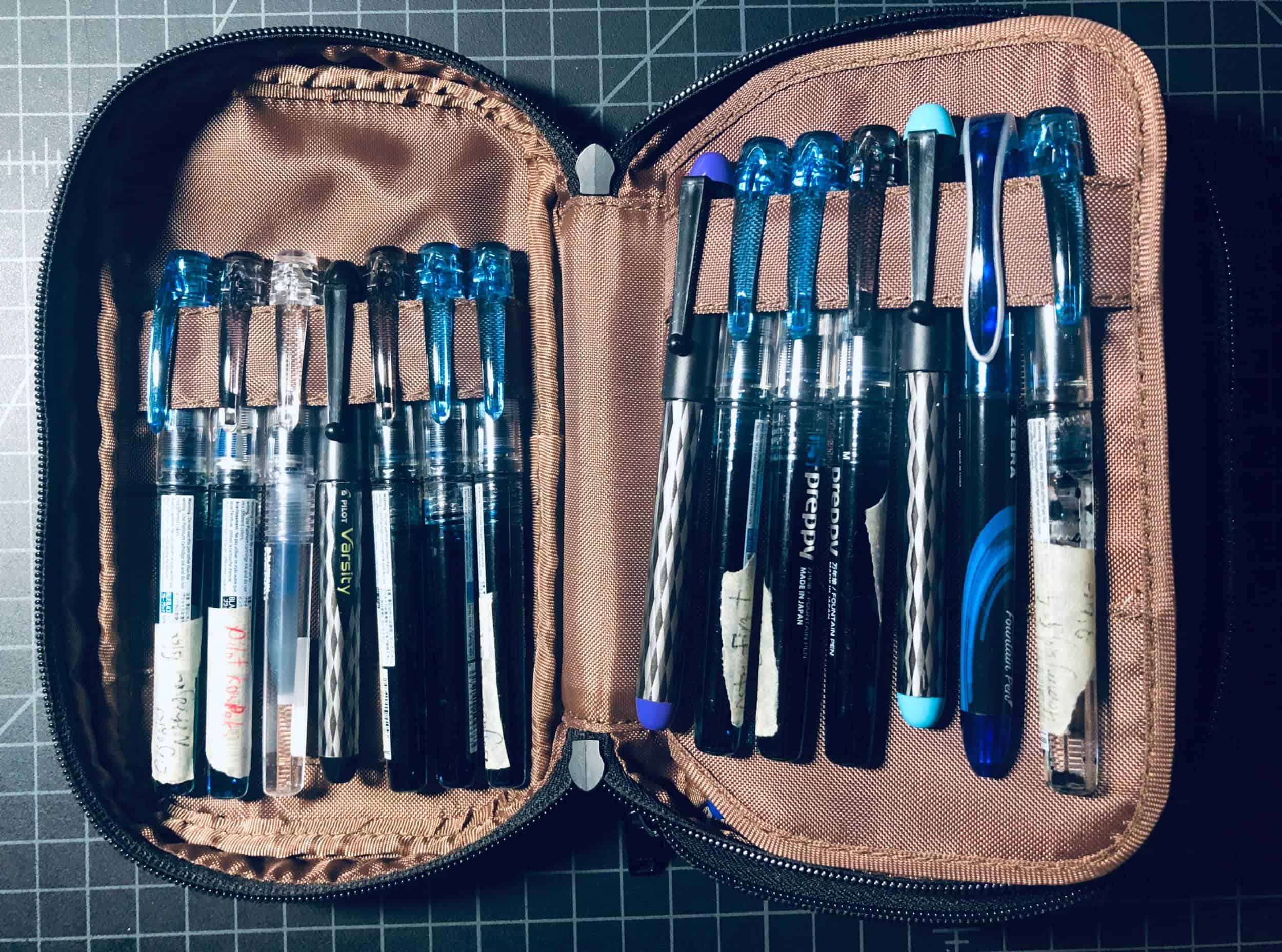 Lihit Lab Double Zipper Pen Case