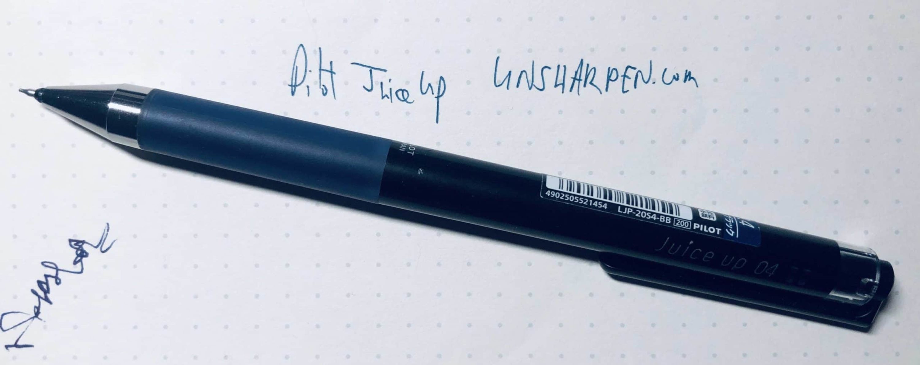Misprint Retractable Ball Point Pens ~Silver & Blue Juice It Up Pen 25 