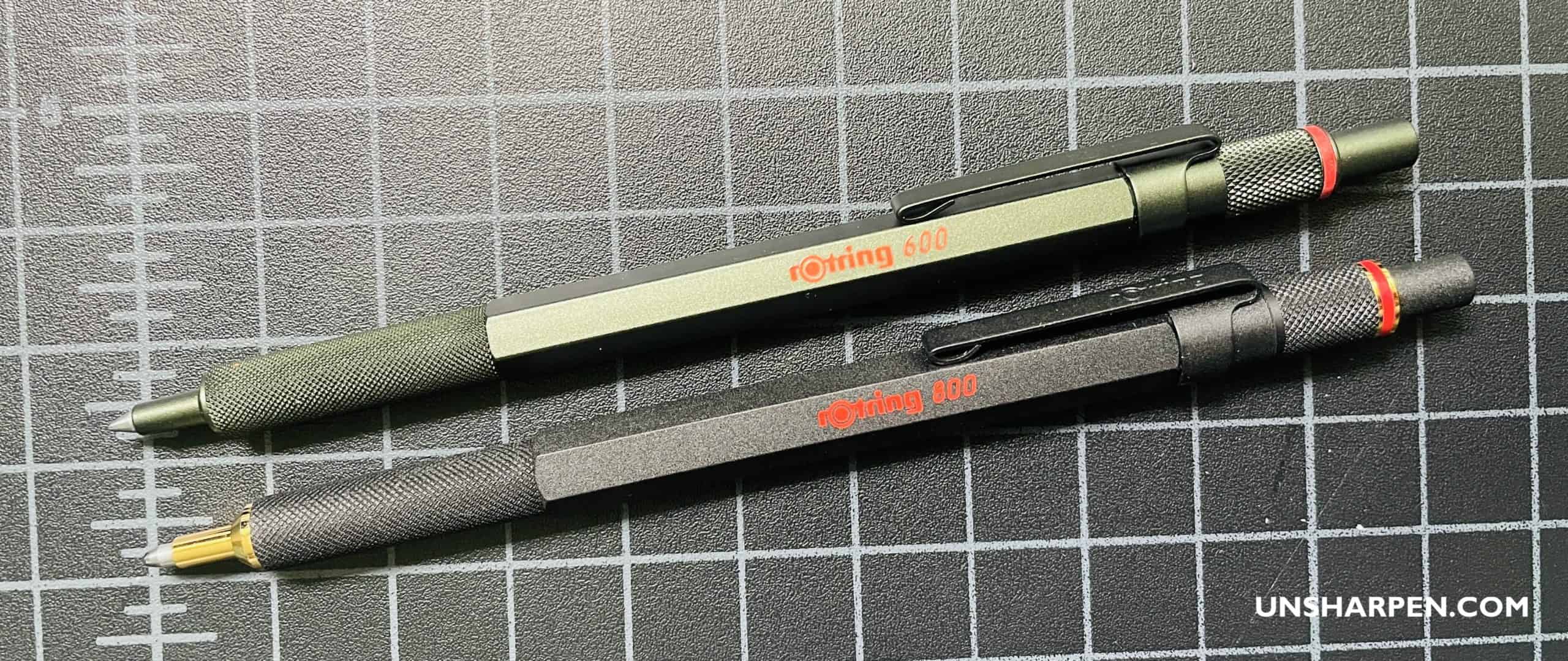 Rotring 600 vs. Rotring 800 Pen Comparison