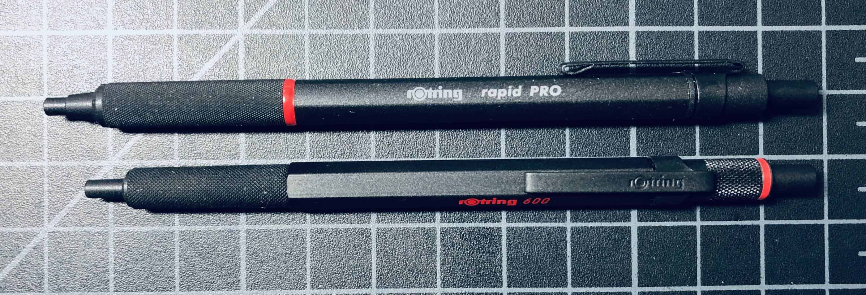 Rotring 600 vs Rapid Pro