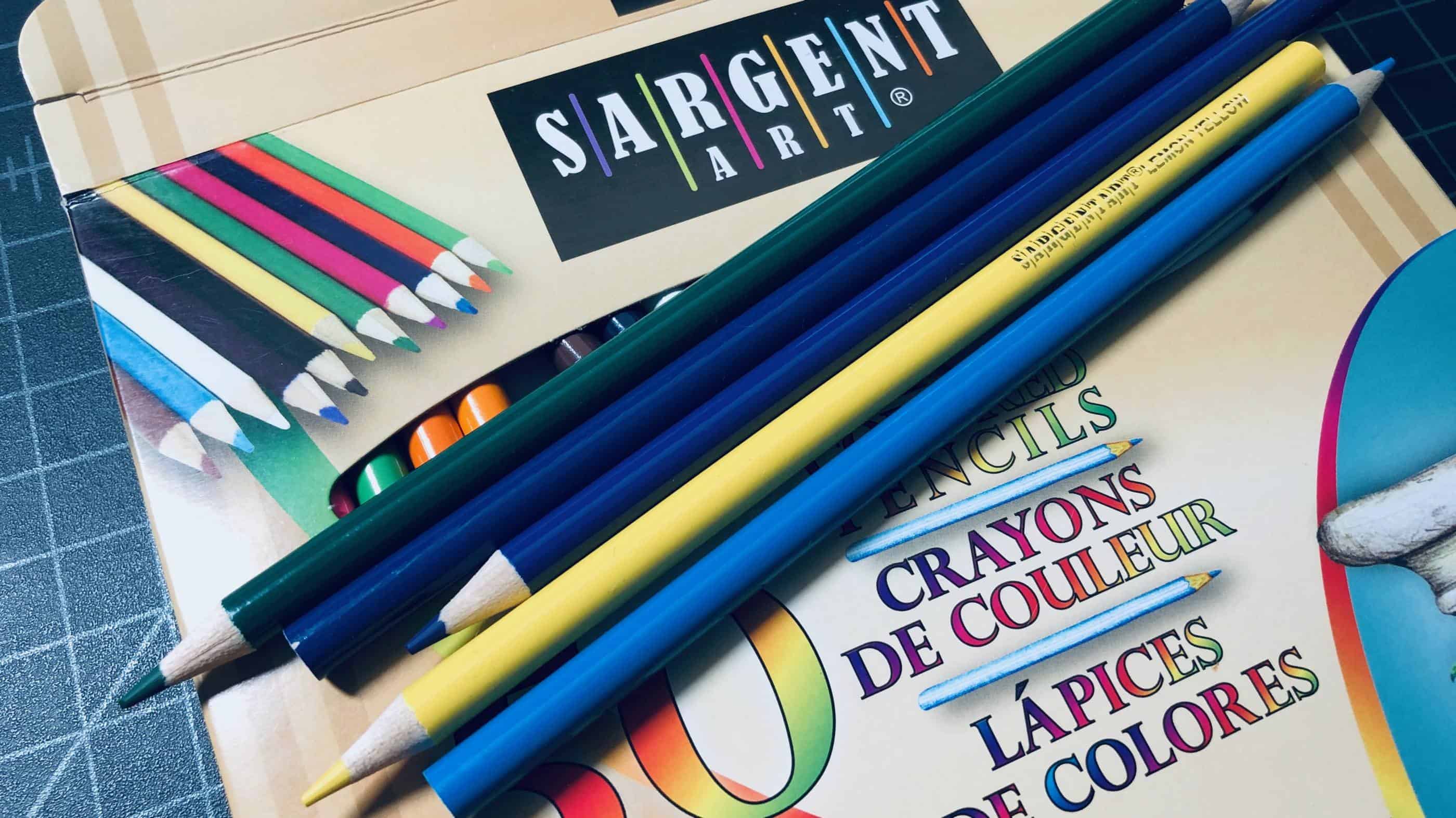 $5 Sargent Art Colored Pencil Set Review (50 Colors!) 