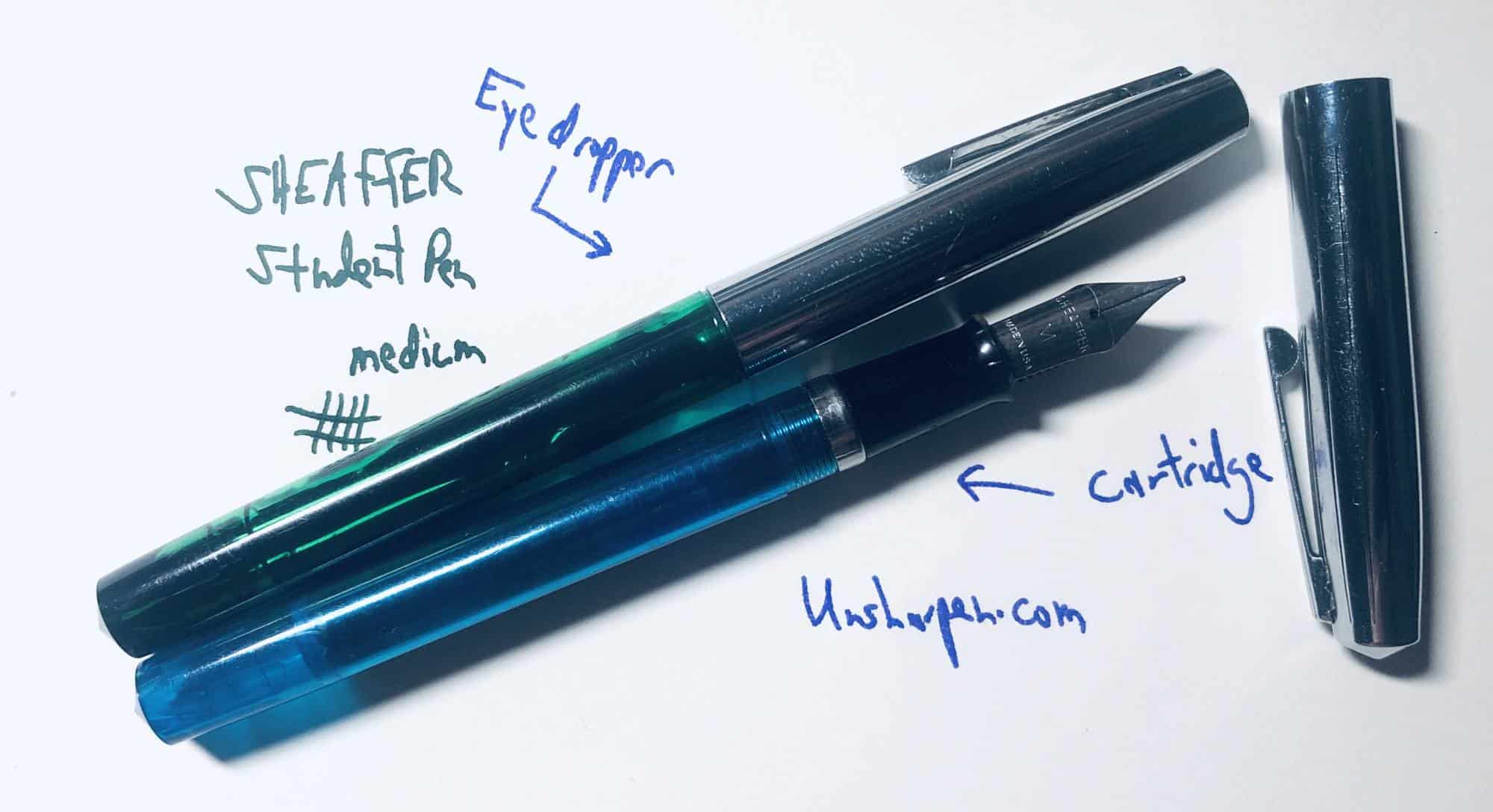 Sheaffer Blue Student Cartridge Fill Pen--fine point 