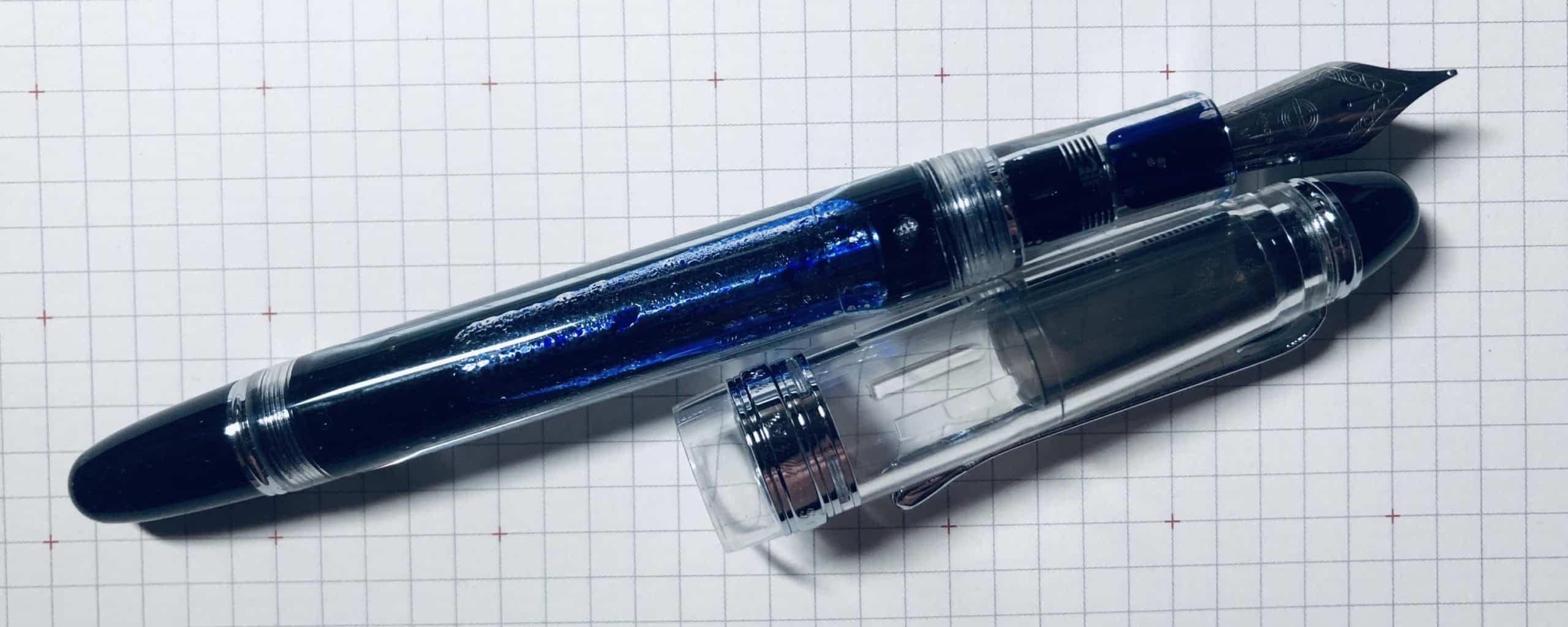 2019 Wing Sung 699 Blue Vaccum Filling Fountain Pen Golden Clip EF/F/M Nib 