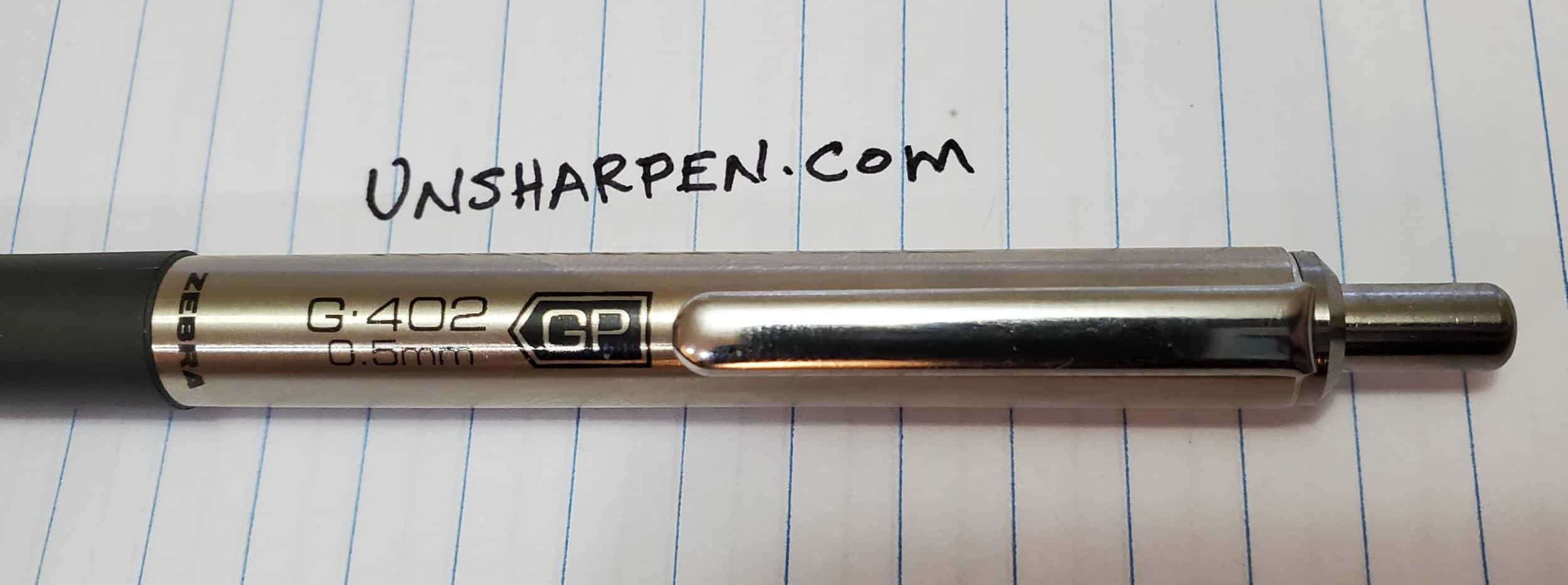 Zebra G402 4 Series Gel Pen, Retractable, Black Ink, Fine Point, 0.5 mm