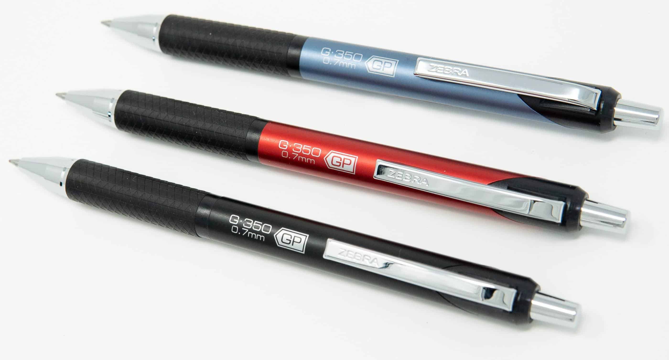 Zebra Pen STEEL 3 Series G-350 Retractable Gel Pen - 0.7 mm Pen Point Size  - Refillable - Cobalt Blue, Black Gel-based Ink - Metal Barrel - 1 / Pack -  Bluebird Office Supplies