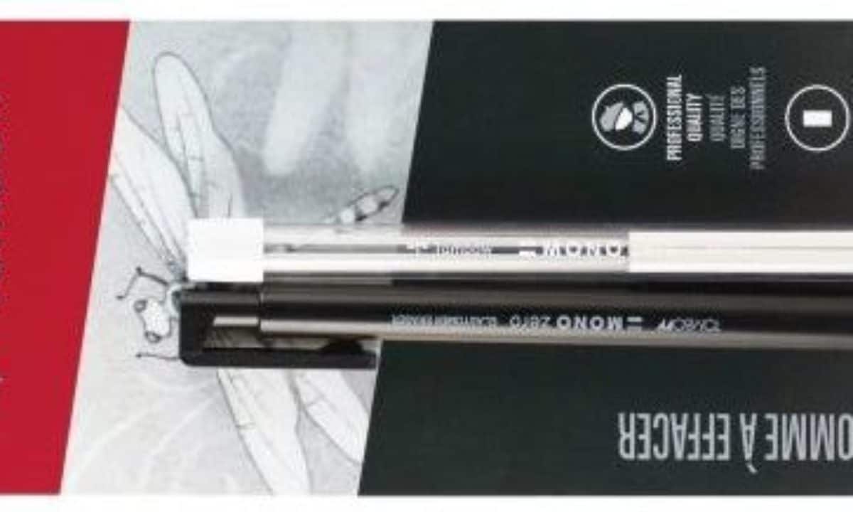 MONO Zero Eraser - Silver Round, Mechanical Eraser, Pen Style Eraser