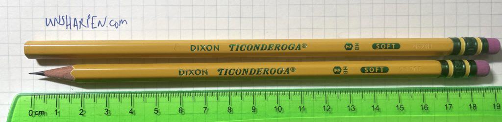 Standard pencil deals size